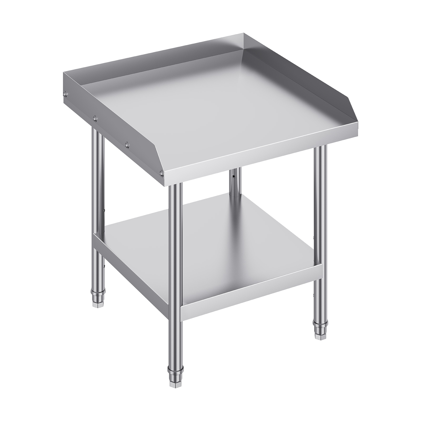 Stainless Steel Commercial Food Prep Work Table With Backsplash_voghion.com